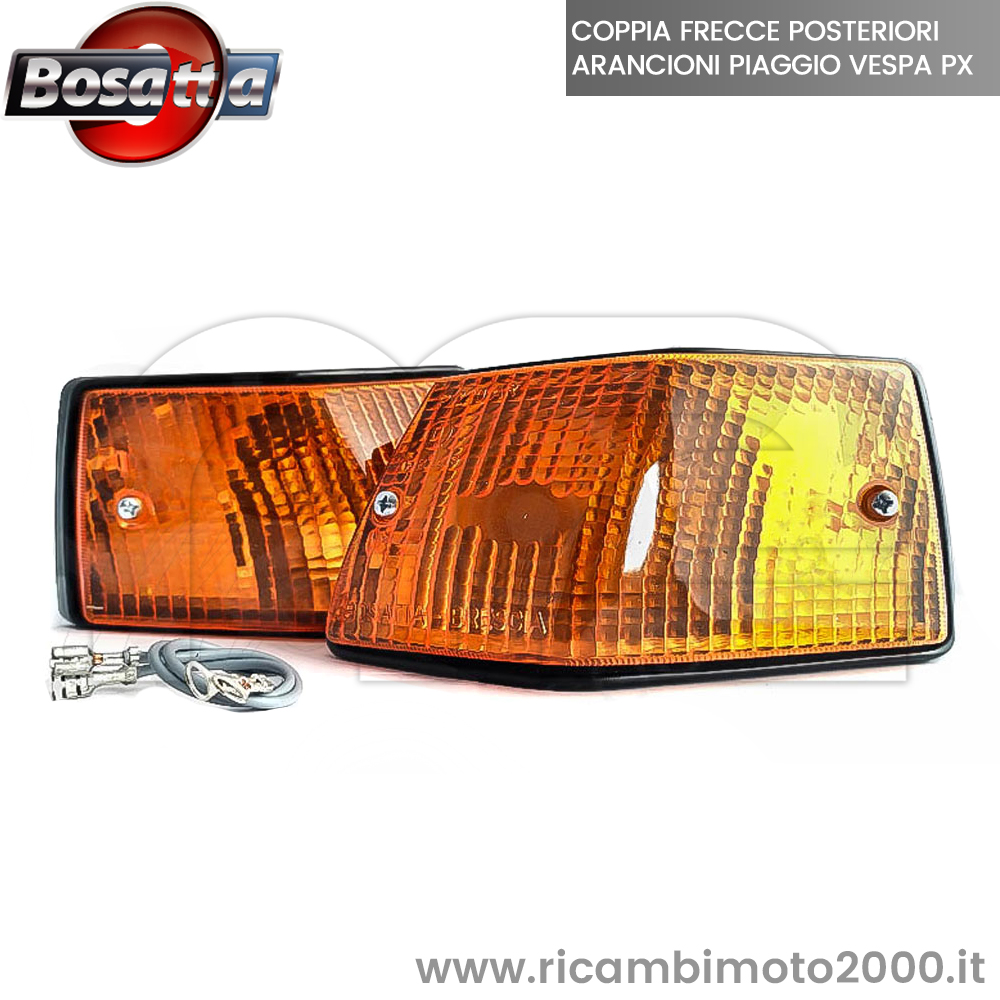 Lente Freccia Posteriore Sinistra Arancione Per Piaggio Vespa PX PE 125 150 200 | Ricambio Originale