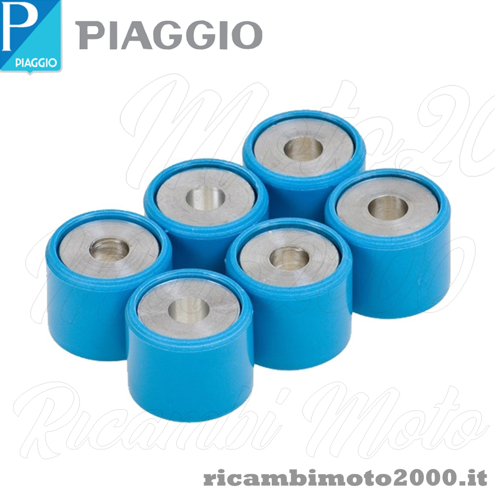 KIT 6 RULLI VARIATORE 19X17 PESO 7,4 GR ORIGINALI APRILIA GILERA PIAGGIO VESPA - Foto 4
