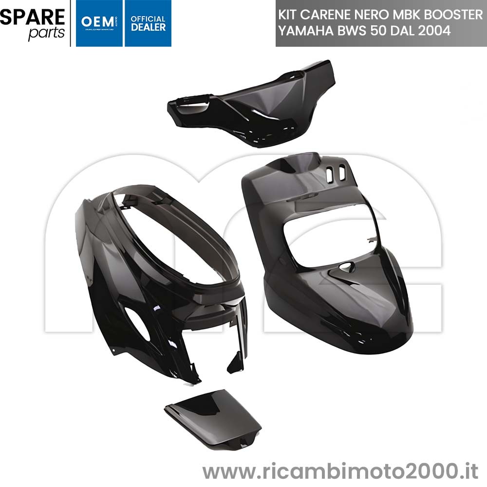 One By Camamoto Carena Sportello Marmitta Nero Lucido Per MBK Booster E Yamaha BW's (2014-2017)