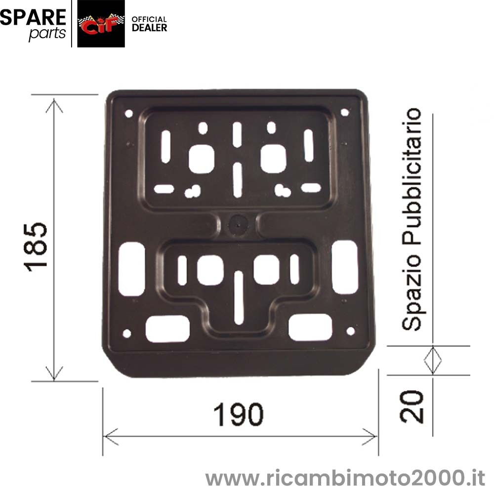 Portatarga Anteriore Nero Senza Cornice Per Mercedes-Benz Classe E (W211/S211) - Diederichs, Sostituisce Codice OE A2118850181