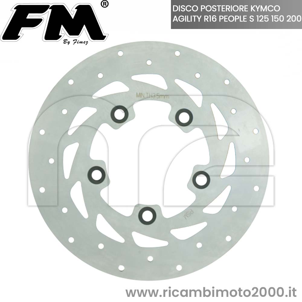 RMS Rear Brake Disc For KYMCO Agility R16 125 (2008-2012) | Cromato Scooter Part #225162220