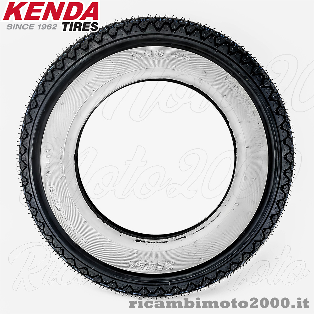 Paire Pneus Kenda K333 Bande Blanche 3.50-10 51J – Compatibles Vespa PX, Lambretta, Honda & Plus
