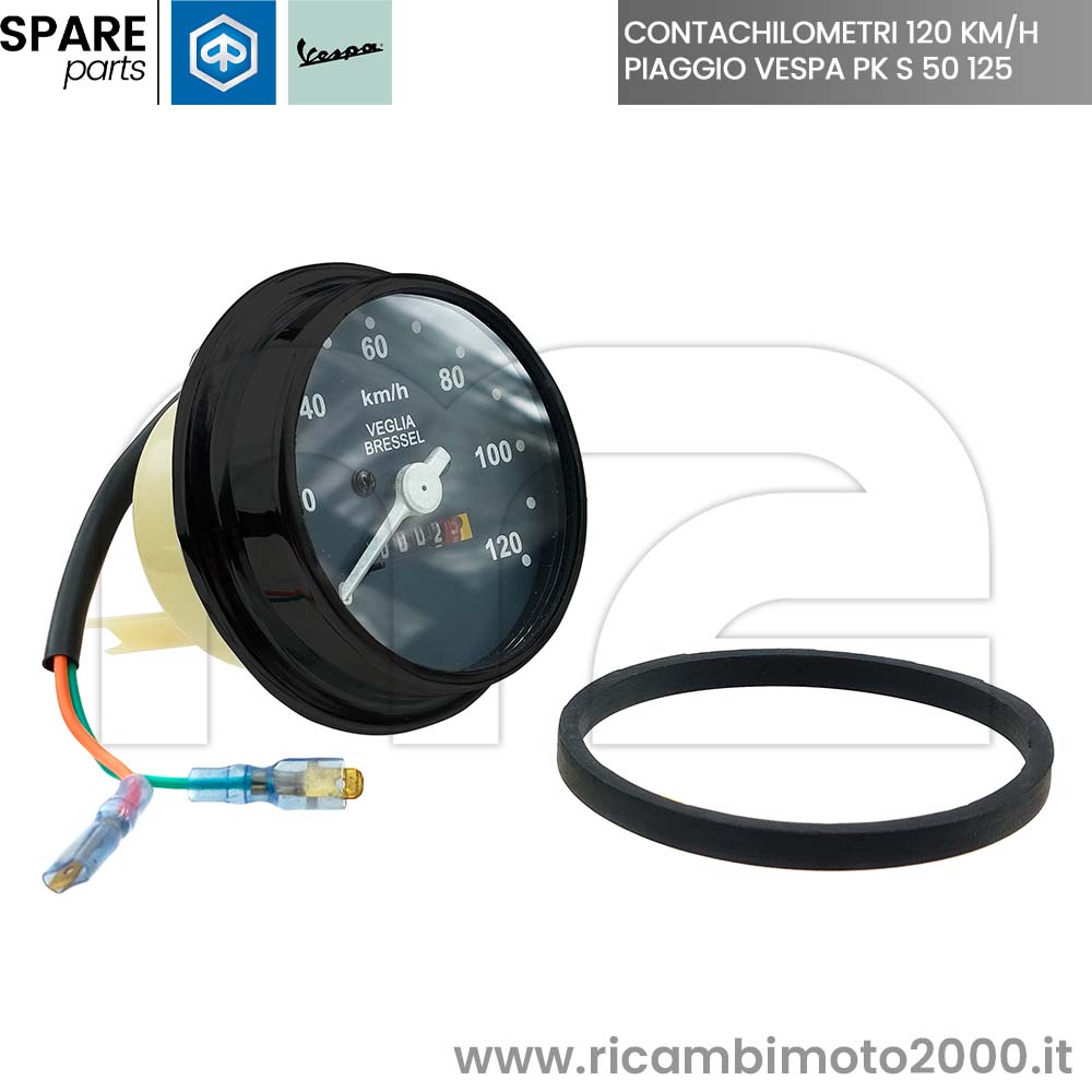 CONTACHILOMETRI 120 KM/H NERO PIAGGIO VESPA PK S 50 125