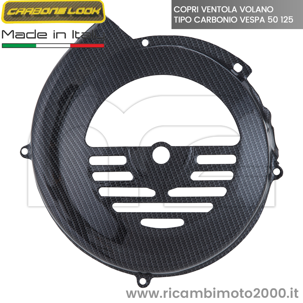 Copri Volano Vespa Smallframe Carbon Look Copriventola Vespa 50