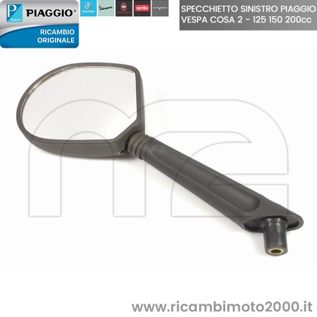 SPECCHIETTO RETROVISORE SINISTRO NERO ORIGINALE PIAGGIO VESPA COSA
