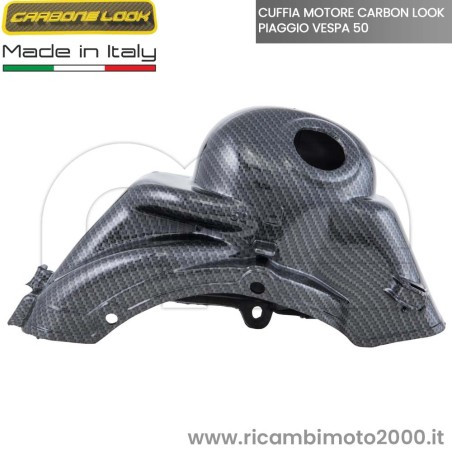 Cuffia Cilindro Carbon Look CARBONE Per Vespa 50 N/ L/ R/ S/ 50 Special/ PK50/ XL/ F/ N/ Rush - Foto 7