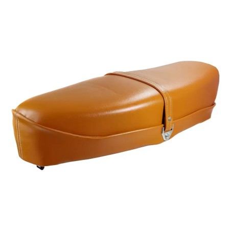 SELLA LUNGA MARRONE SERRATURA E SCRITTA PIAGGIO VESPA SPECIAL ET3 PRIMAVERA