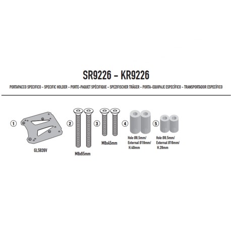 ATTACCO BAULETTO POSTERIORE GIVI SR9226 CFMOTO 450 MT 2024