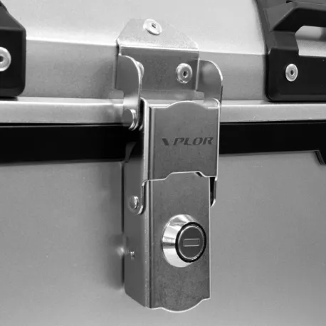 BAULETTO POSTERIORE X-PLOR 38 LITRI IN PLASTICA GRIGIO CON PIASTRA UNIVERSALE