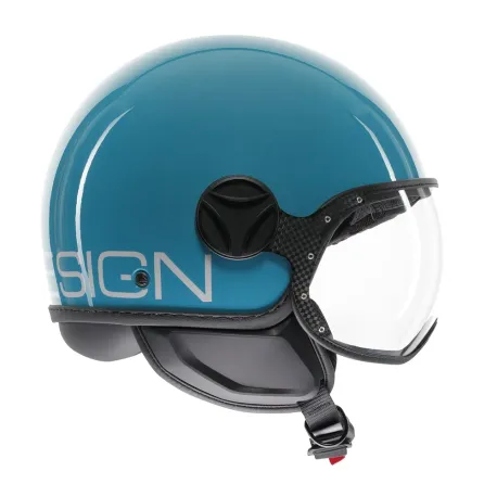 CASCO JET MOMO DESIGN FGTR CLASSIC CANDY BLU LAGO / BIANCO