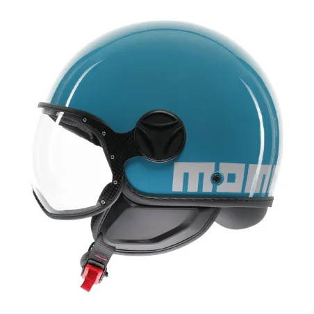 CASCO JET MOMO DESIGN FGTR CLASSIC CANDY BLU LAGO / BIANCO