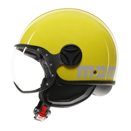 CASCO JET MOMO DESIGN FGTR CLASSIC CANDY GIALLO / BIANCO