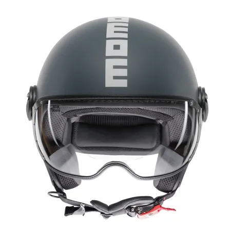 CASCO JET MOMO DESIGN FGTR CLASSIC CANDY GRIGIO OTTANIO / BIANCO