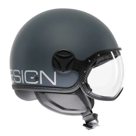 CASCO JET MOMO DESIGN FGTR CLASSIC CANDY GRIGIO OTTANIO / BIANCO