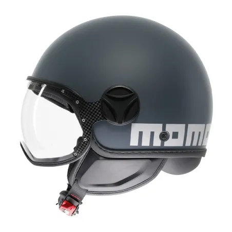 CASCO JET MOMO DESIGN FGTR CLASSIC CANDY GRIGIO OTTANIO / BIANCO