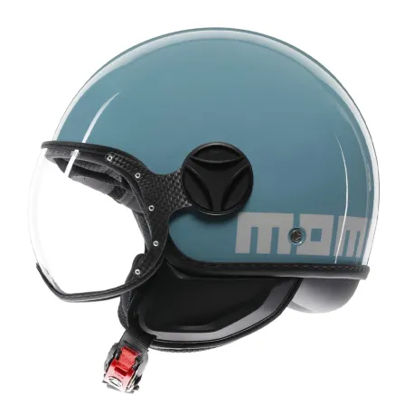 CASCO JET MOMO DESIGN FGTR CLASSIC CANDY AZZURRO CIELO / BIANCO