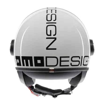CASCO JET MOMO DESIGN FGTR CLASSIC MONO BIANCO LUCIDO / NERO