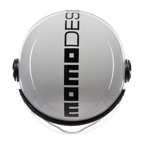 CASCO JET MOMO DESIGN FGTR CLASSIC MONO BIANCO LUCIDO / NERO