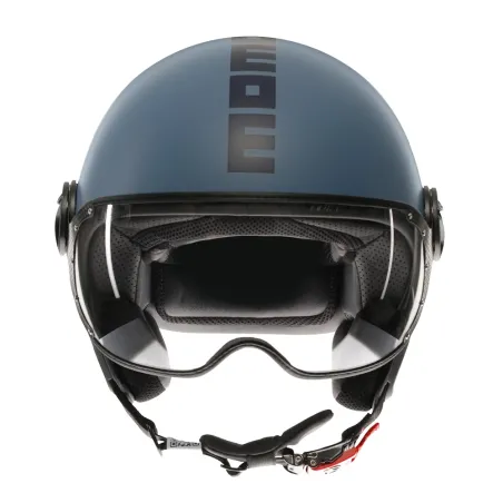 CASCO JET MOMO DESIGN FGTR CLASSIC MONO BLU OPACO
