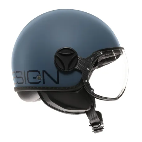 CASCO JET MOMO DESIGN FGTR CLASSIC MONO BLU OPACO