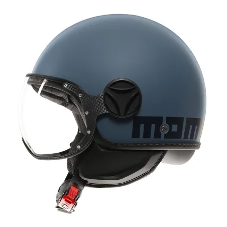 CASCO JET MOMO DESIGN FGTR CLASSIC MONO BLU OPACO