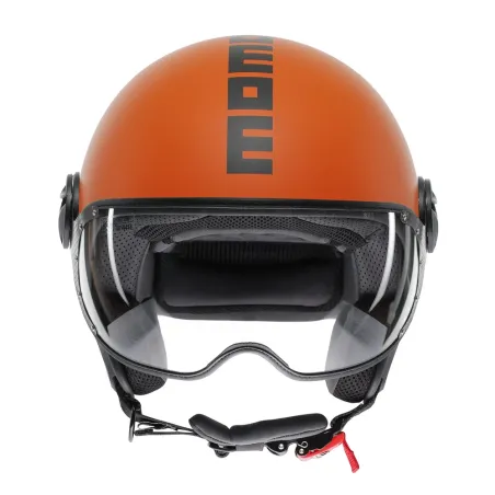 CASCO JET MOMO DESIGN FGTR CLASSIC MONO ARANCIONE OPACO / NERO