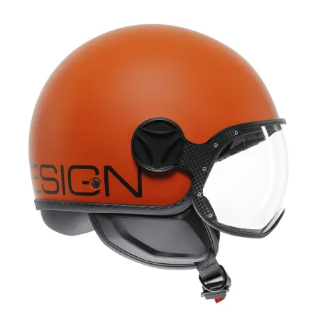 CASCO JET MOMO DESIGN FGTR CLASSIC MONO ARANCIONE OPACO / NERO