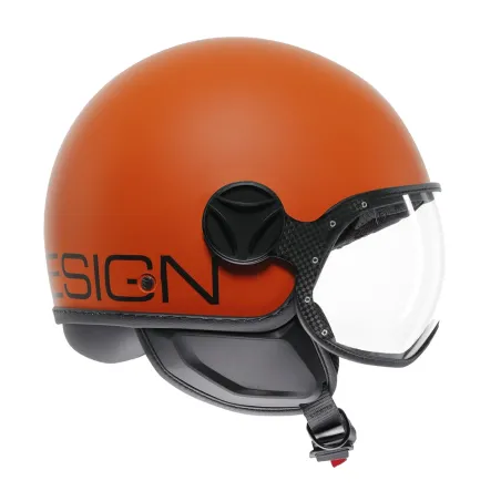 CASCO JET MOMO DESIGN FGTR CLASSIC MONO ARANCIONE OPACO / NERO
