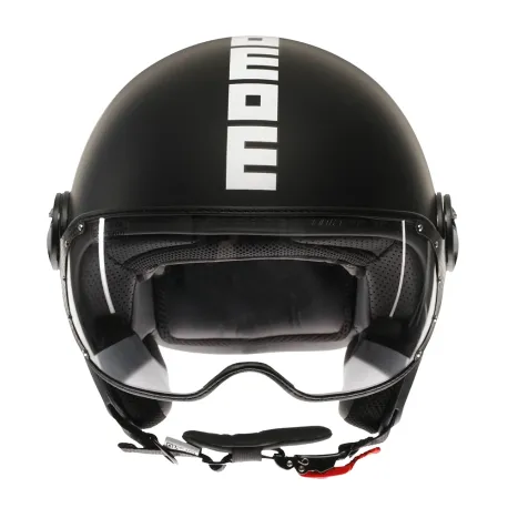 CASCO JET MOMO DESIGN FGTR CLASSIC MONO NERO OPACO / BIANCO