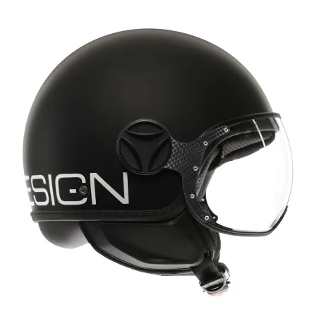 CASCO JET MOMO DESIGN FGTR CLASSIC MONO NERO OPACO / BIANCO