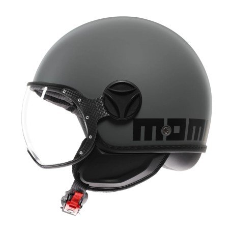 CASCO JET MOMO DESIGN FGTR CLASSIC MONO GRIGIO OPACO / NERO