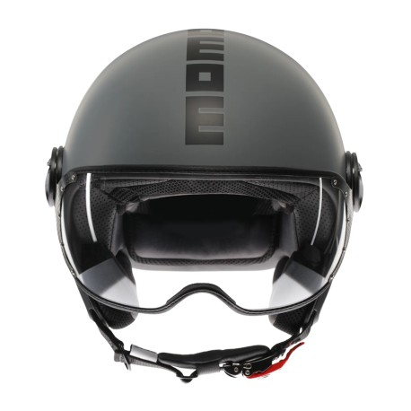 CASCO JET MOMO DESIGN FGTR CLASSIC MONO GRIGIO OPACO / NERO