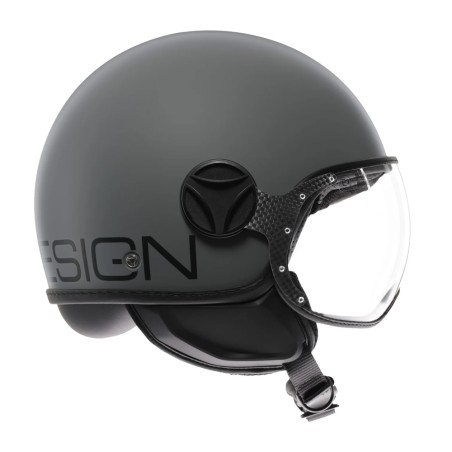 CASCO JET MOMO DESIGN FGTR CLASSIC MONO GRIGIO OPACO / NERO