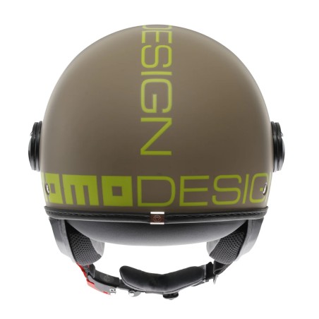 CASCO JET MOMO DESIGN FGTR CLASSIC MONO SABBIA OPACO / LIME