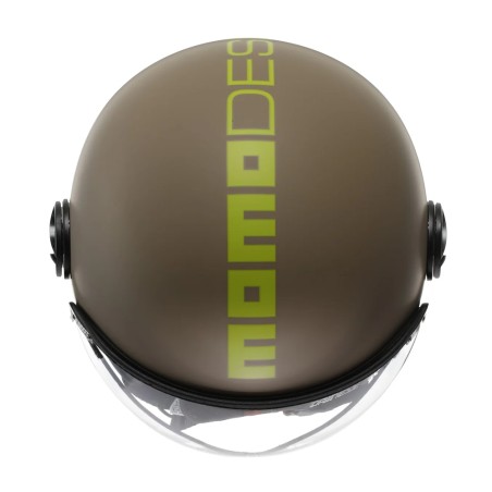 CASCO JET MOMO DESIGN FGTR CLASSIC MONO SABBIA OPACO / LIME