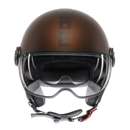 CASCO JET MOMO DESIGN FGTR EVO MONO ESPRESSO OPACO / NERO