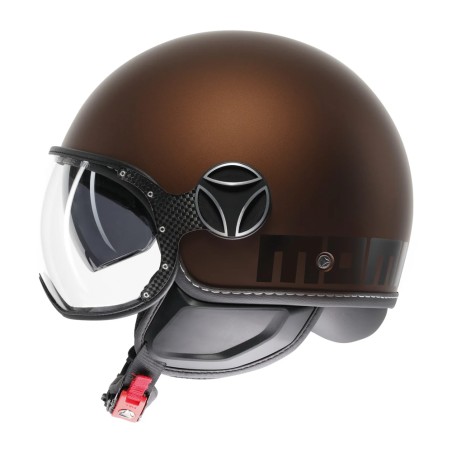 CASCO JET MOMO DESIGN FGTR EVO MONO ESPRESSO OPACO / NERO