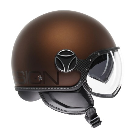 CASCO JET MOMO DESIGN FGTR EVO MONO ESPRESSO OPACO / NERO