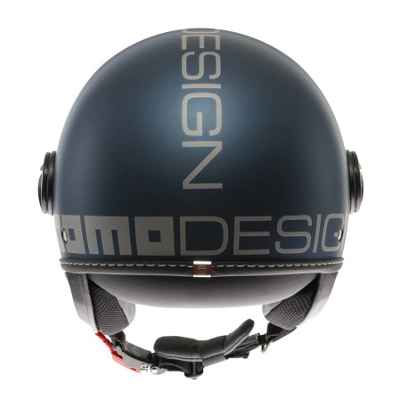 CASCO JET MOMO DESIGN FGTR EVO MONO BLU AVIO OPACO / SILVER