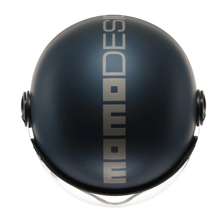 CASCO JET MOMO DESIGN FGTR EVO MONO BLU AVIO OPACO / SILVER