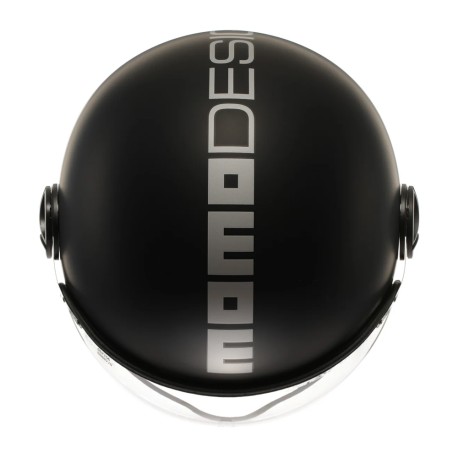 CASCO JET MOMO DESIGN FGTR EVO MONO NERO OPACO / SILVER