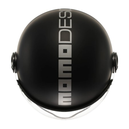 CASCO JET MOMO DESIGN FGTR EVO MONO NERO OPACO / SILVER