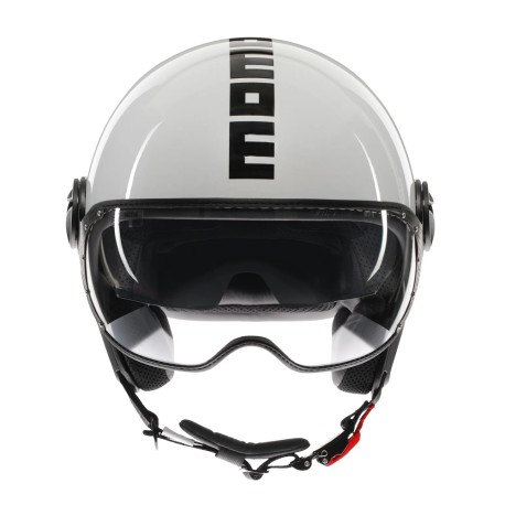 CASCO JET MOMO DESIGN FGTR EVO MONO BIANCO QUARZO LUCIDO / NERO