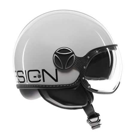 CASCO JET MOMO DESIGN FGTR EVO MONO BIANCO QUARZO LUCIDO / NERO