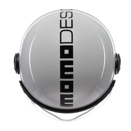 CASCO JET MOMO DESIGN FGTR EVO MONO BIANCO QUARZO LUCIDO / NERO