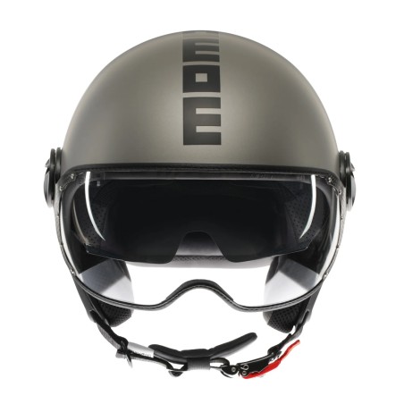 CASCO JET MOMO DESIGN FGTR EVO MONO TITANIO OPACO / NERO