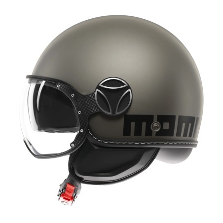 CASCO JET MOMO DESIGN FGTR EVO MONO TITANIO OPACO / NERO