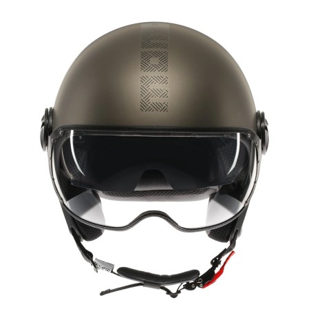 CASCO JET MOMO DESIGN FGTR EVO HIP BRONZO OPACO / TEXTURE PIETRA