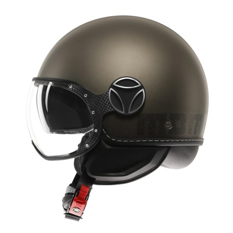 CASCO JET MOMO DESIGN FGTR EVO HIP BRONZO OPACO / TEXTURE PIETRA