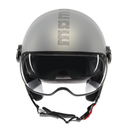 CASCO JET MOMO DESIGN FGTR EVO HIP GRIGIO OPACO / TEXTURE GRIGIA CERULEO